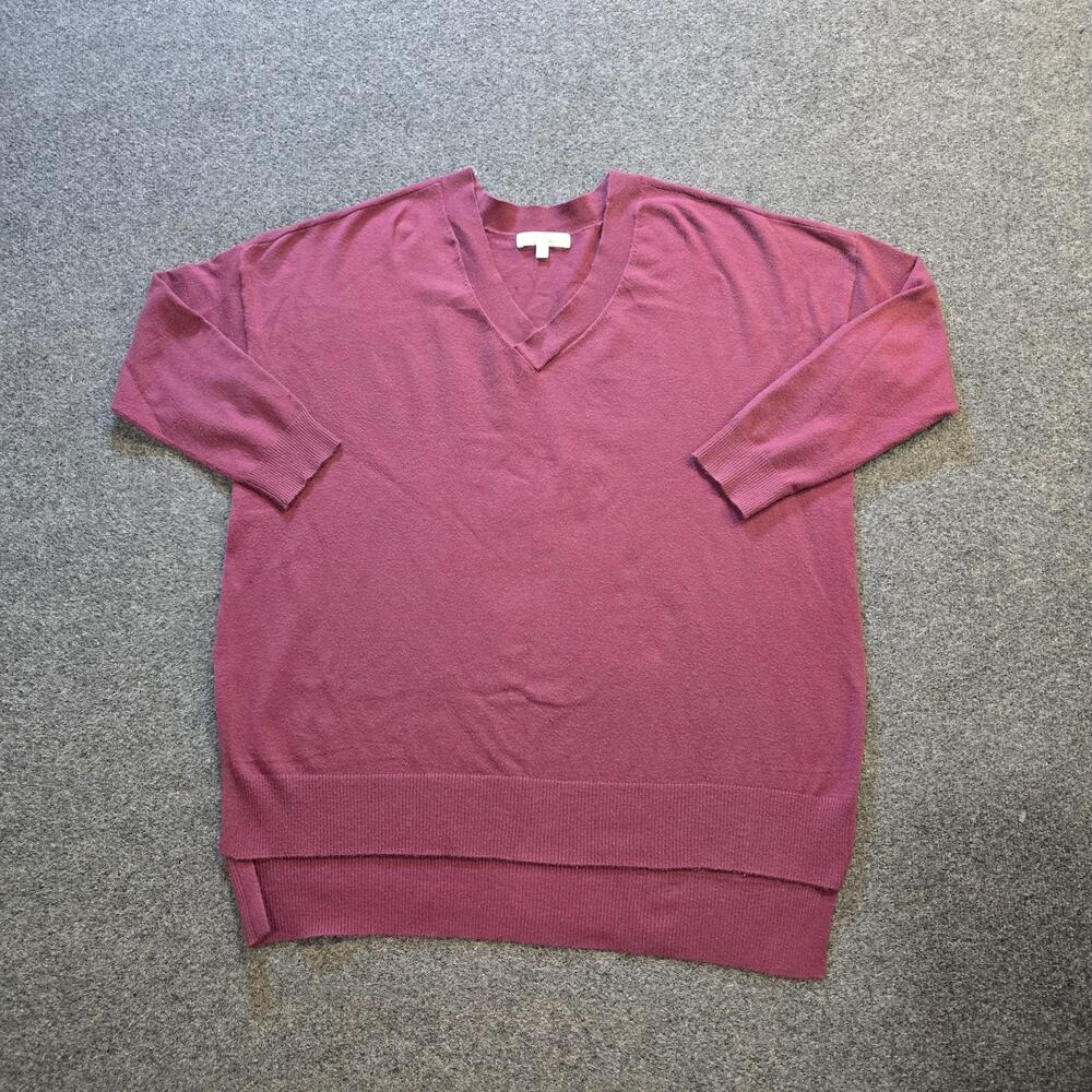 Adyson Parker Sweater Womens Size 1X Pink V Neck Long Sleeve Tunic Casual Basic